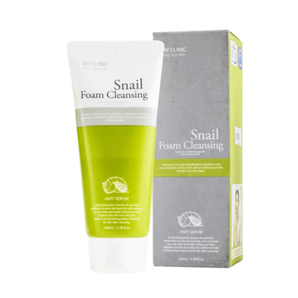 Пінка з муцином равлика 3W Clinic Snail Foam Cleansing