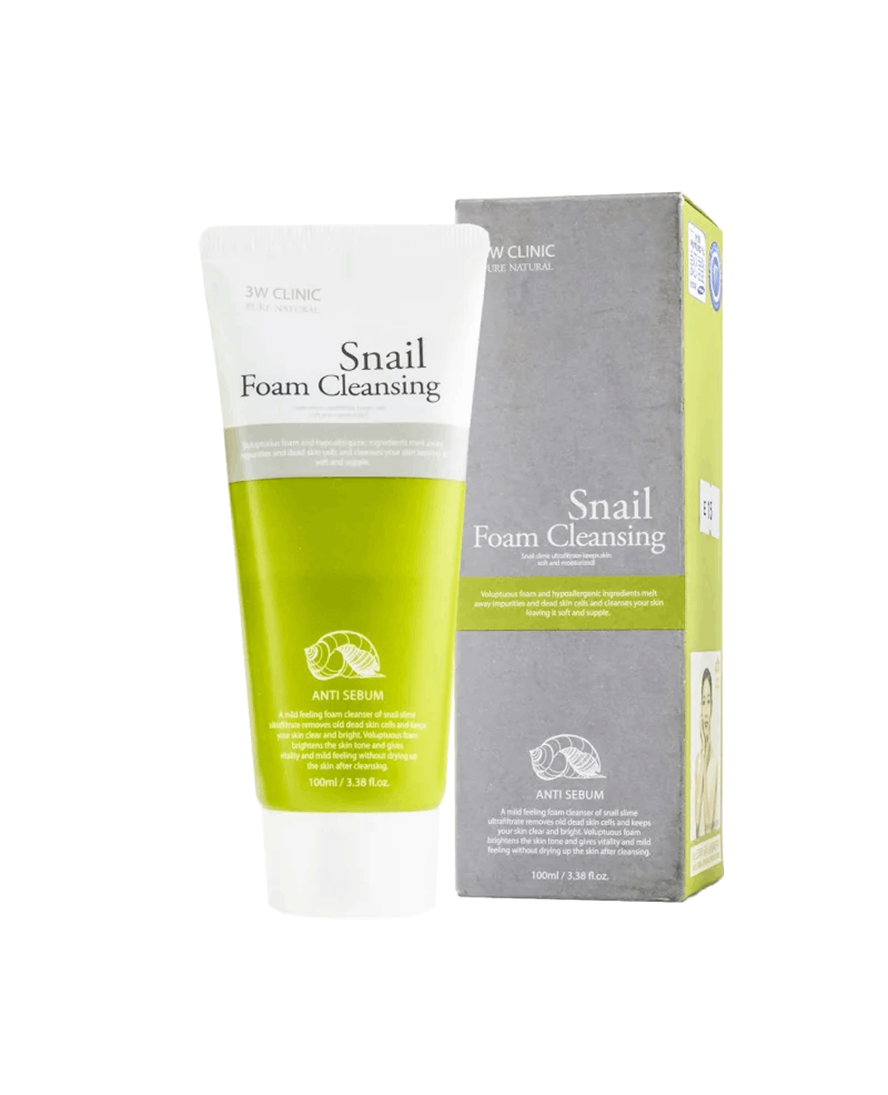 Пінка з муцином равлика 3W Clinic Snail Foam Cleansing