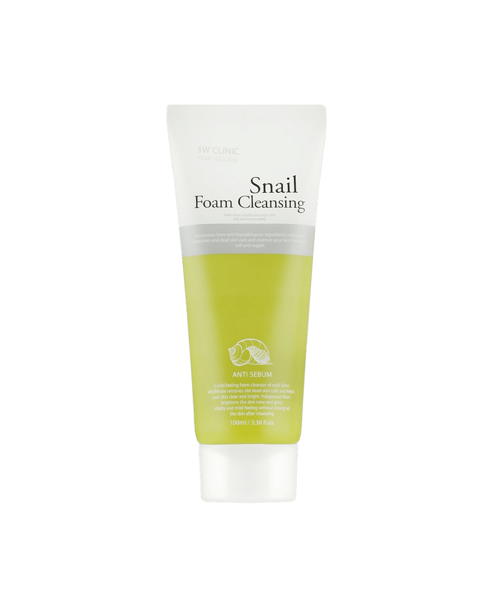 Пінка з муцином равлика 3W Clinic Snail Foam Cleansing