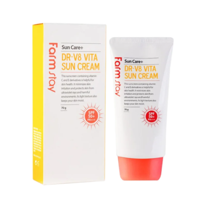 Сонцезахисний крем з вітамінами Farm Stay DR-V8 Vita Sun Cream SPF50+ PA+++