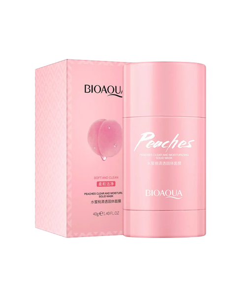 Маска для лица с персиком Bioaqua Peaches Clear And Moisturizing Solid Mask
