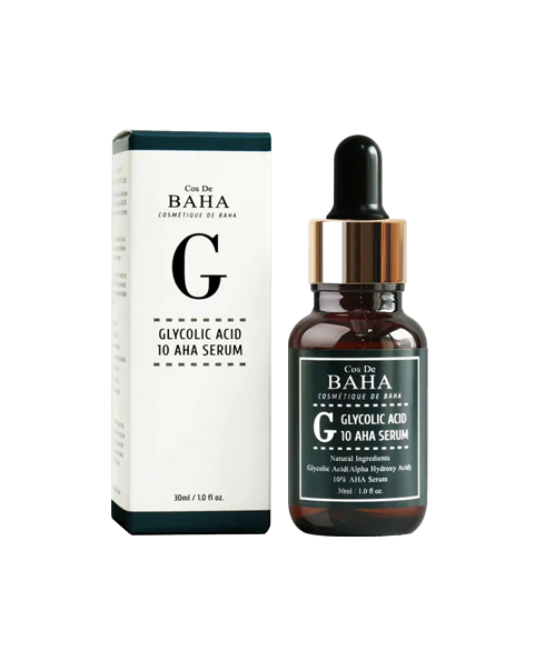 Сироватка з гліколевою кислотою 10% Cos De Baha Glycolic Acid 10 AHA Serum