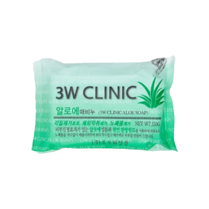 Мыло для лица и тела с алоэ вера 3W Clinic Aloe Soap