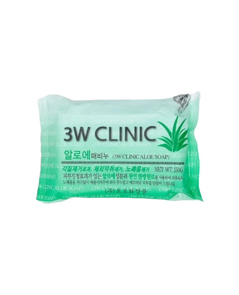 Мыло для лица и тела с алоэ вера 3W Clinic Aloe Soap