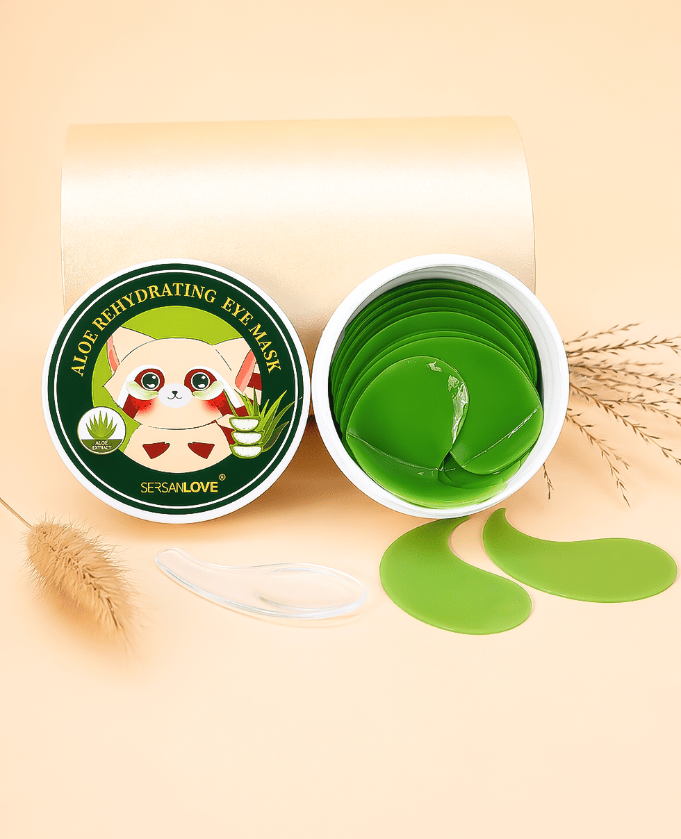 Гидрогелевые патчи с алоэ вера SERSAN LOVE Aloe Rehydrating Eye Mask