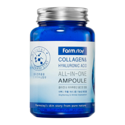 Ампульна сироватка з колагеном та гіалуроновою кислотою Farm Stay Collagen & Hyaluronic Acid All-In-One Ampoule