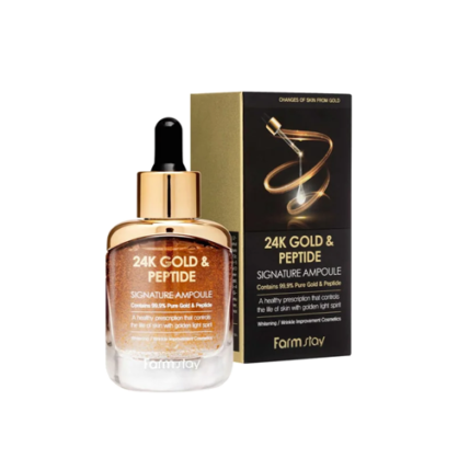 Сироватка омолоджуюча з золотом та пептидами Farm Stay 24K Gold & Peptide Signature Ampoule
