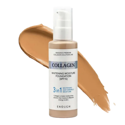Тональний крем Enough Collagen 3in1 Whitening Moisture Foundation SPF15