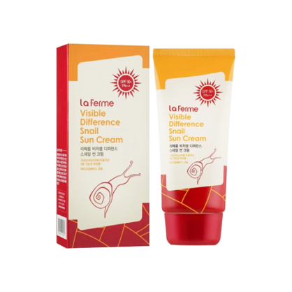 Сонцезахисний крем з муцином равлика Farm Stay La Ferme Visible Difference Snail Sun Cream SPF50+ PA+++