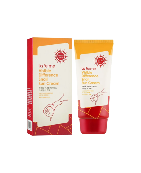 Сонцезахисний крем з муцином равлика Farm Stay La Ferme Visible Difference Snail Sun Cream SPF50+ PA+++