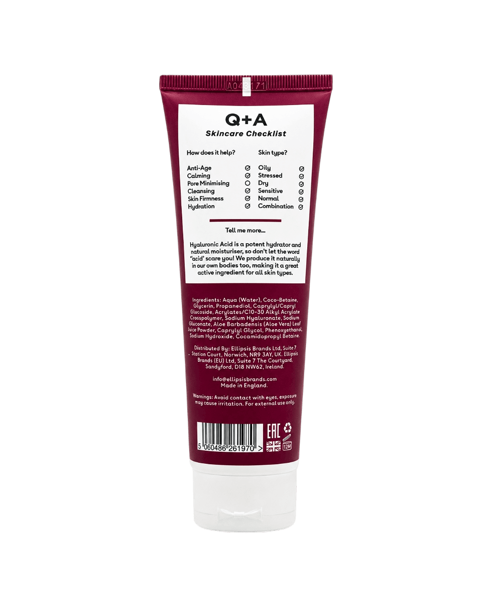 Гель для вмивання з гіалуроновою кислотою Q+A Hyaluronic Acid Hydrating Cleanser