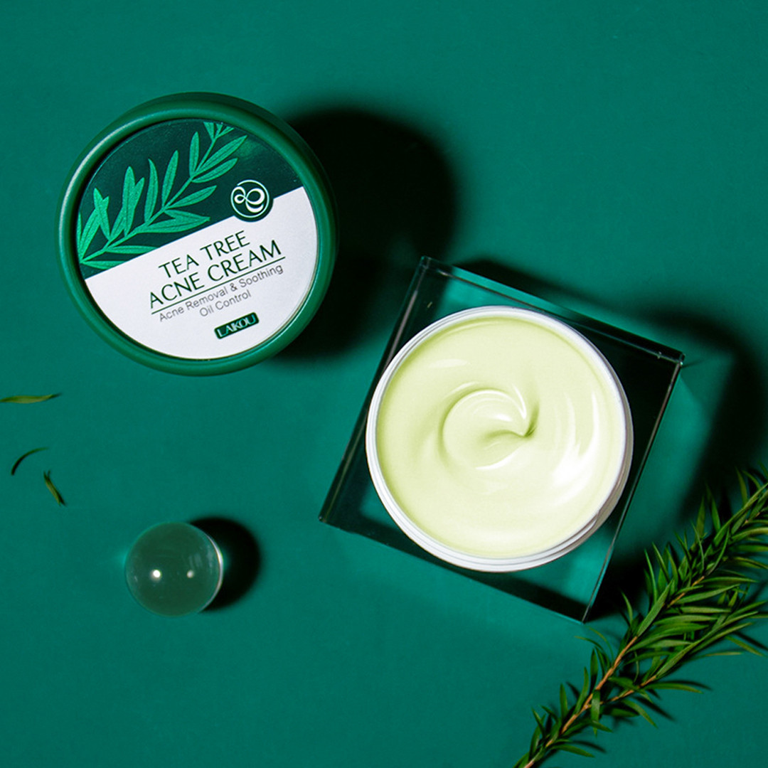 Крем для обличчя від акне з екстрактом чайного дерева LAIKOU Tea Tree Acne Cream