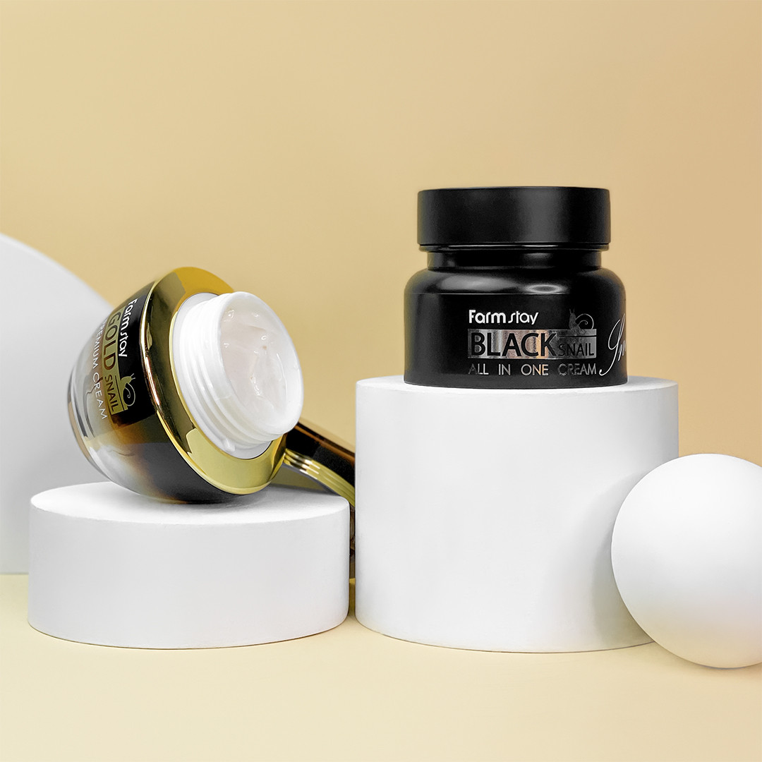Крем для обличчя з муцином чорного равлика Farm Stay All-In-One Black Snail Cream