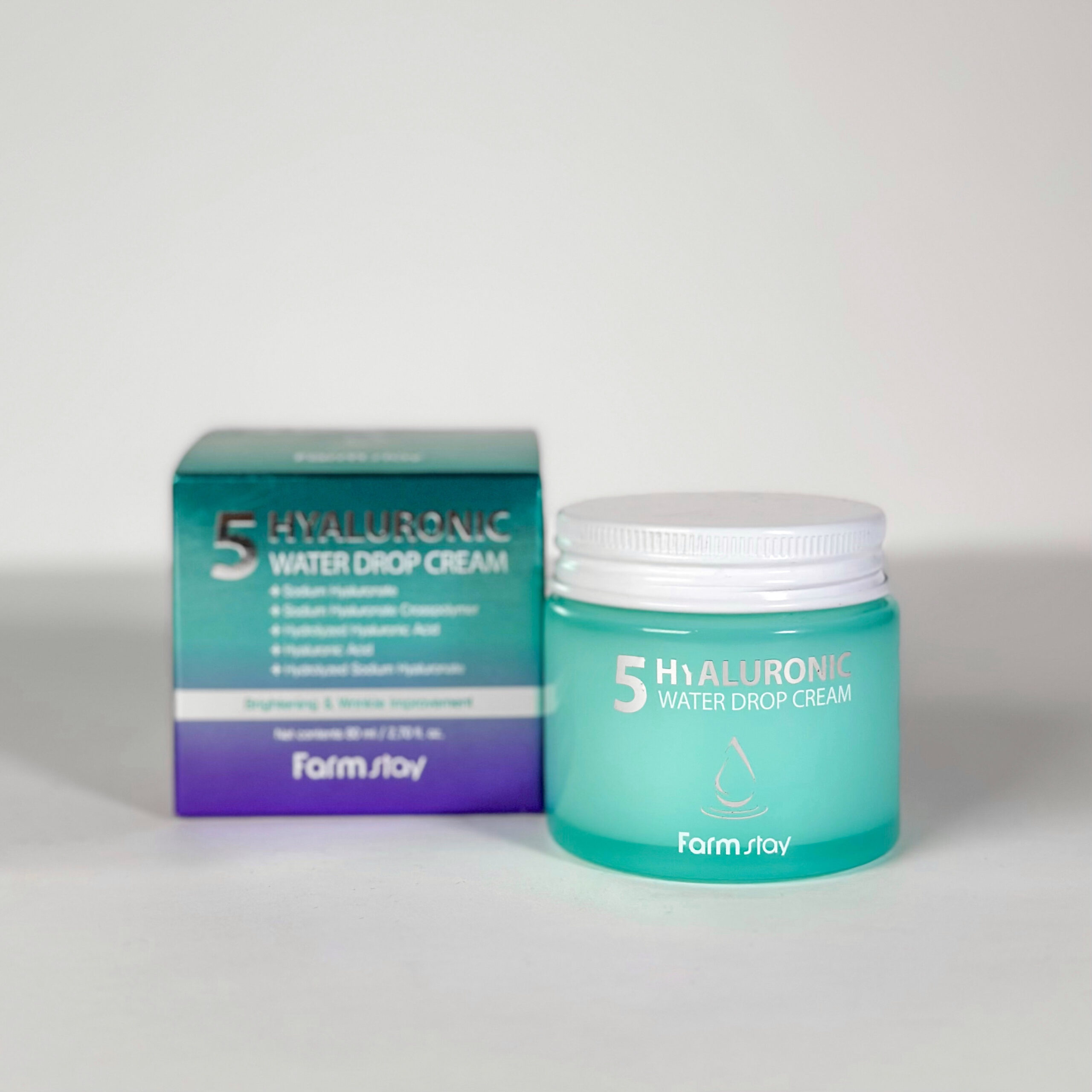 Зволожуючий крем з 5 видами гіалуронової кислоти Farm Stay Hyaluronic 5 Water Drop Cream