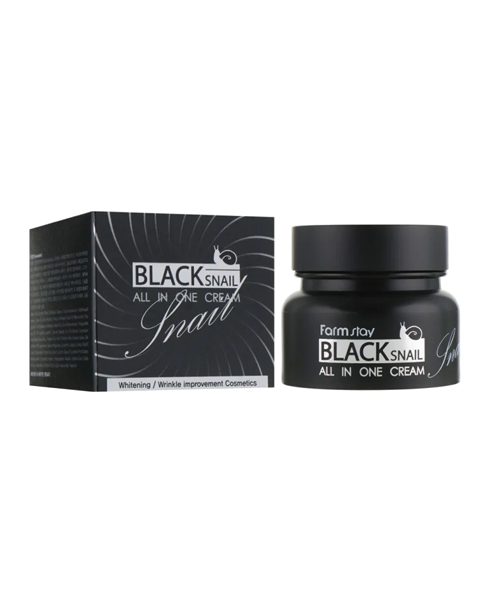 Крем для обличчя з муцином чорного равлика Farm Stay All-In-One Black Snail Cream