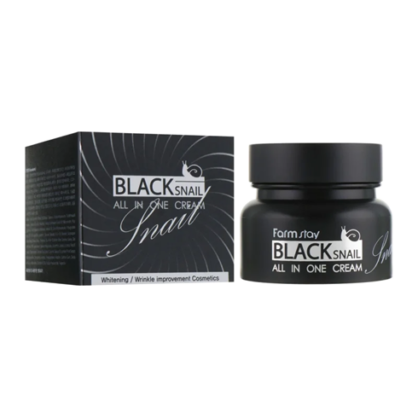 Крем для обличчя з муцином чорного равлика Farm Stay All-In-One Black Snail Cream