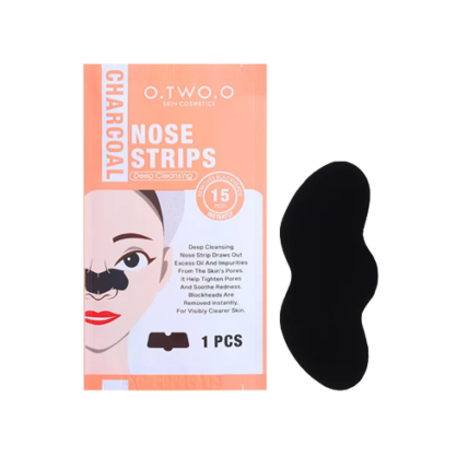 Смужка для видалення чорних цяток з активованим вугіллям O.TWO.O Charcoal Nose Strips