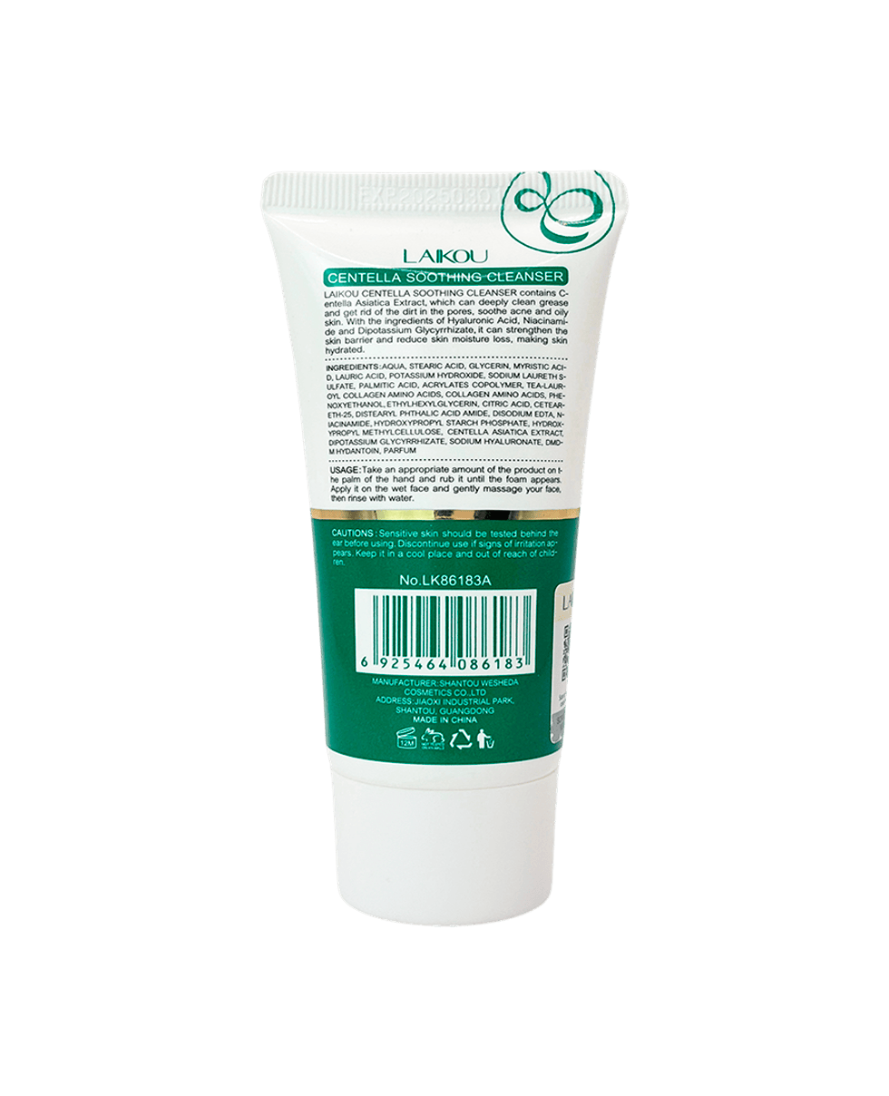 Пінка для вмивання з екстрактом центелли LAIKOU Centella Soothing Cleanser