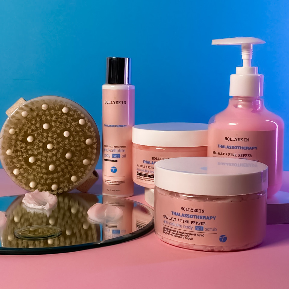 Розігріваючий антицелюлітний скраб для тіла HOLLYSKIN Thalassotherapy Anti-cellulite Body Hot Scrub