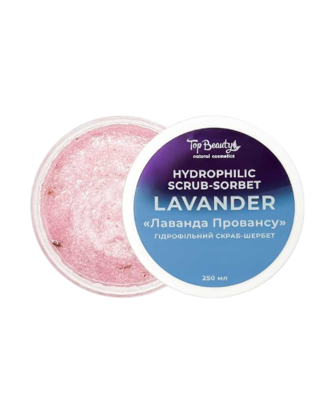 Гідрофільний скраб-щербет для тіла з ароматом лаванди  Top Beauty Hydrophilic Scrub-sorbet Lavander