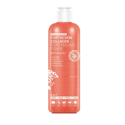 Тонер с коллагеном и кислотами FORTHESKIN Collagen Pore Peeling Toner