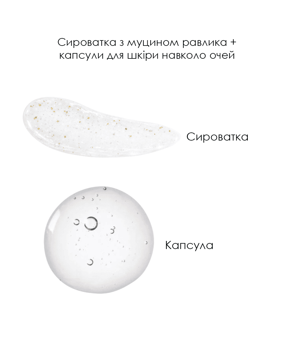 Сыворотка с муцином улитки + капсулы для кожи вокруг глаз