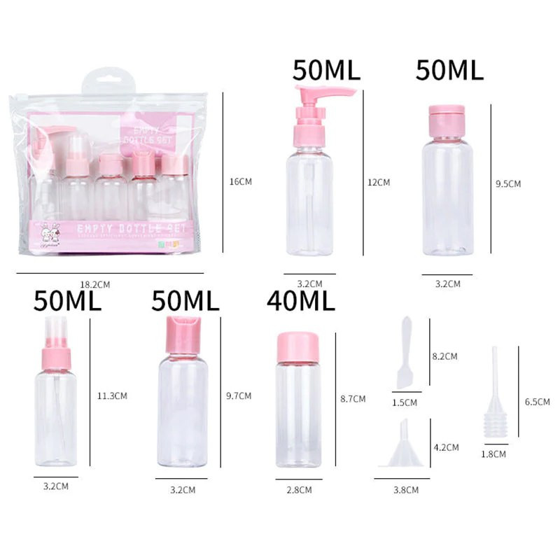 Набір ємностей для подорожі 8 предметів