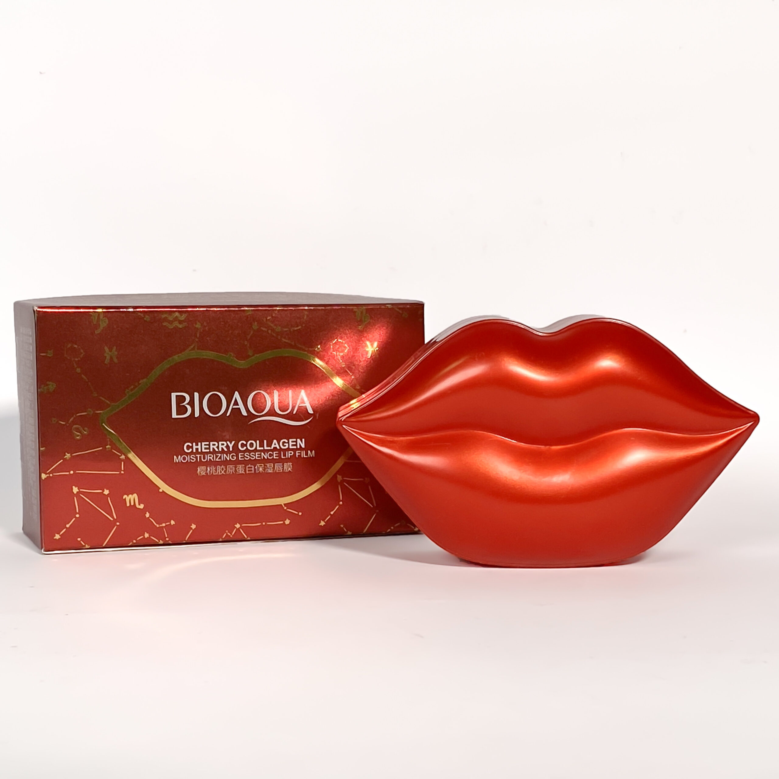 Патчі для губ з екстрактом вишні і колагеном Bioaqua Cherry Collagen Moisturizing Essence Lip Film