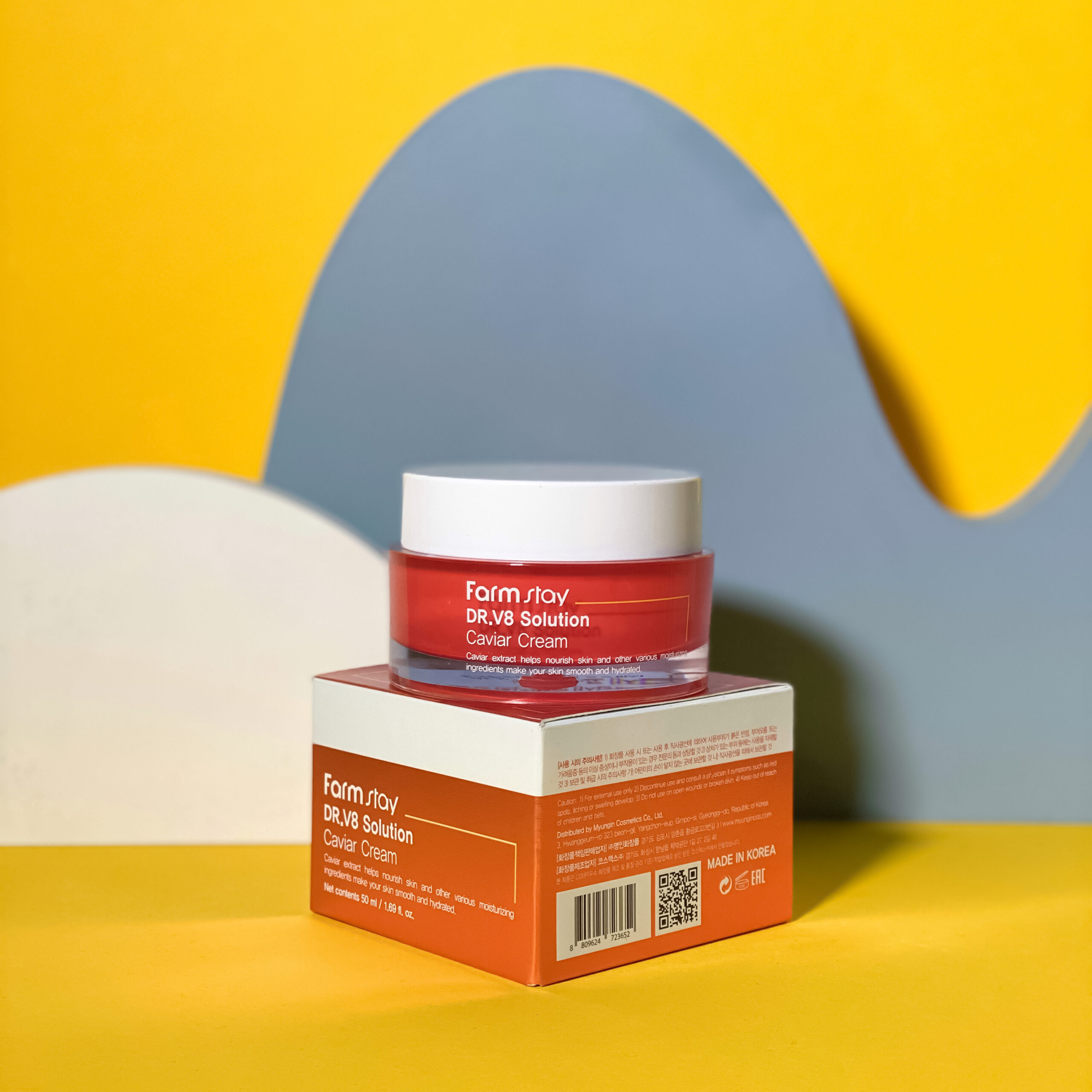 Крем для обличчя з екстрактом кав’яру Farm Stay DR.V8 Solution Caviar Cream