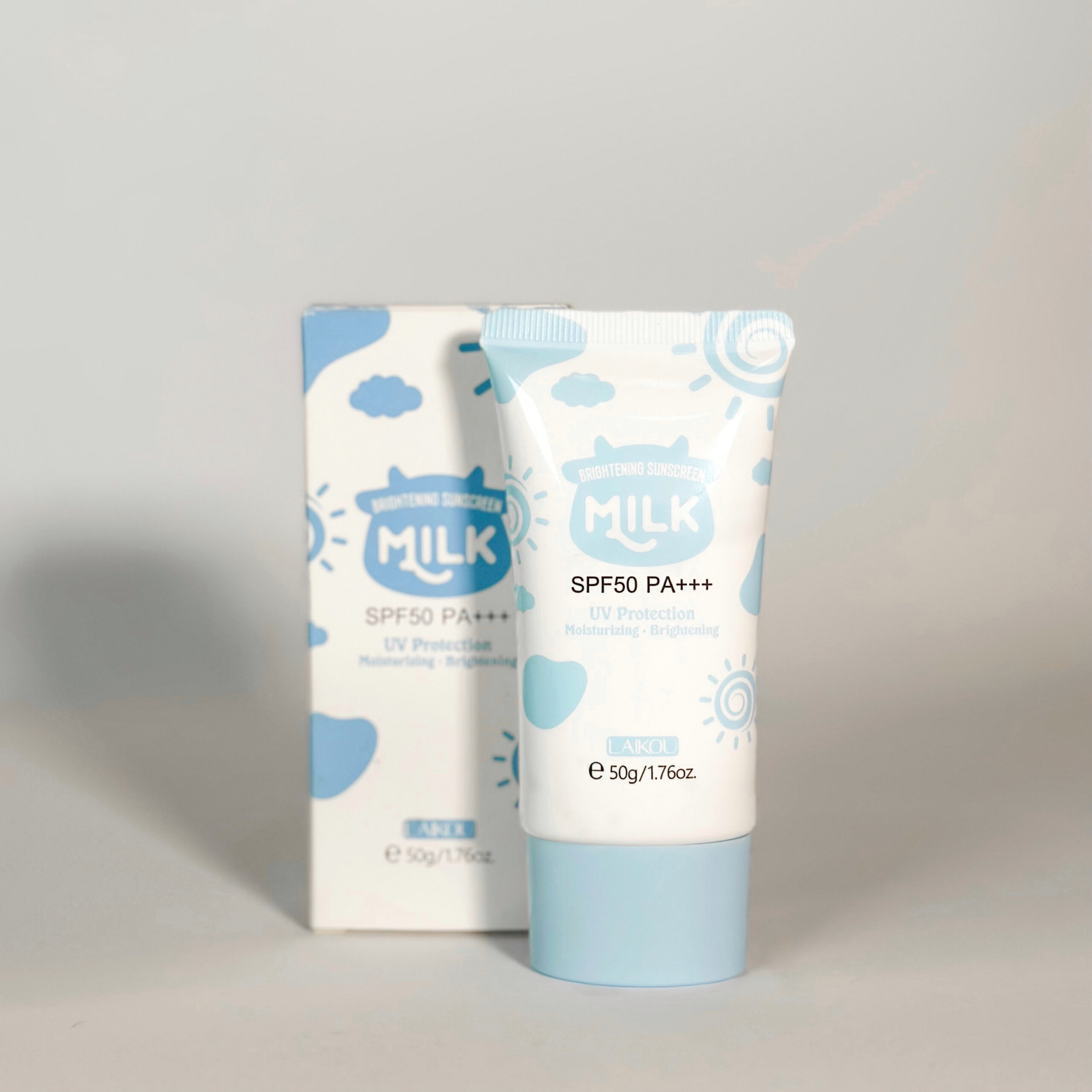 Солнцезащитный крем с протеинами молока LAIKOU Milk Brightening Sunscreen SPF50 PA +++