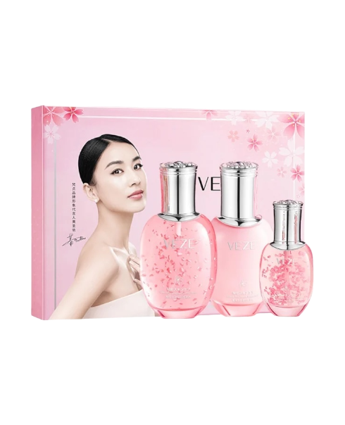 Подарунковий набір з екстрактом сакури та поліпептидними протеїнами Veze Sakura Polypeptide Protein Skin Care Set