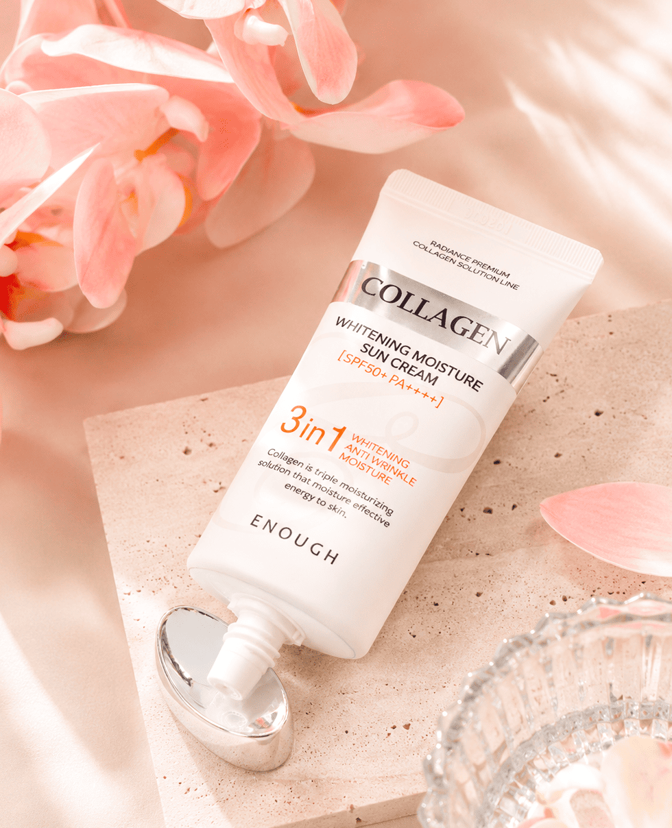 Сонцезахисний крем для обличчя з морським колагеном Enough Collagen Whitening Moisture Sun Cream SPF50+ PA++++