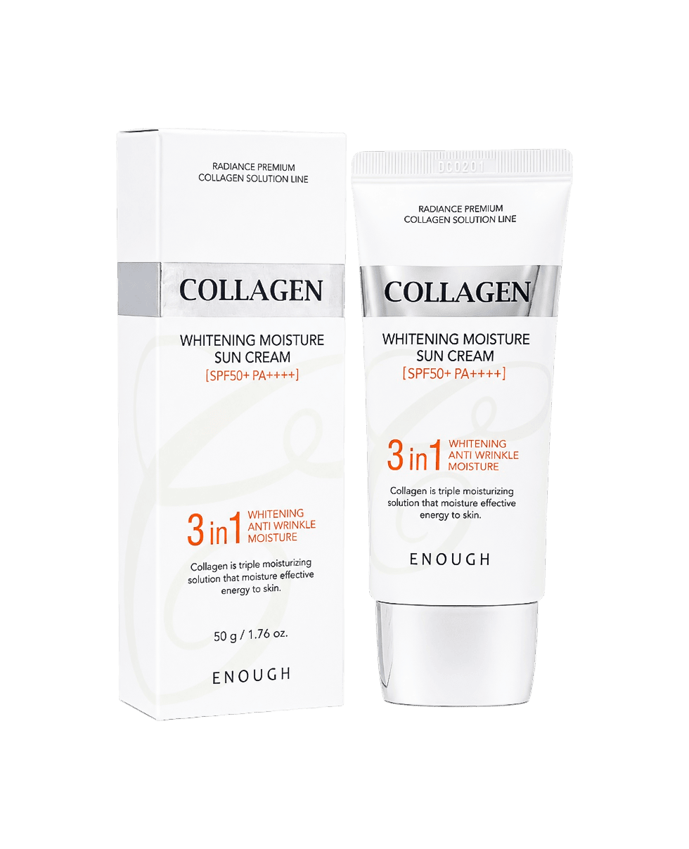Сонцезахисний крем для обличчя з морським колагеном Enough Collagen Whitening Moisture Sun Cream SPF50+ PA++++