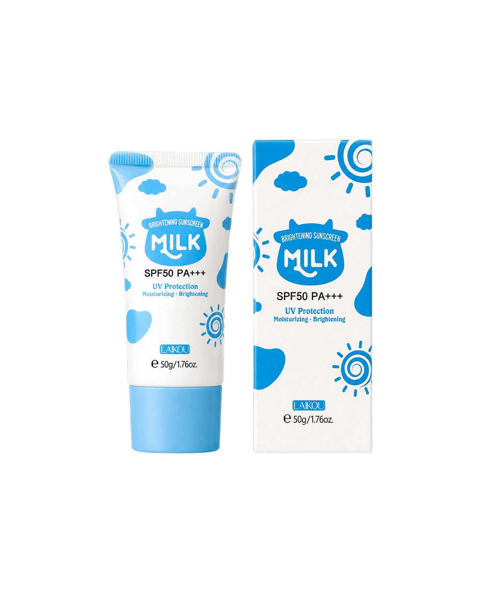 Сонцезахисний крем з протеїнами молока LAIKOU Milk Brightening Sunscreen SPF50 PA +++