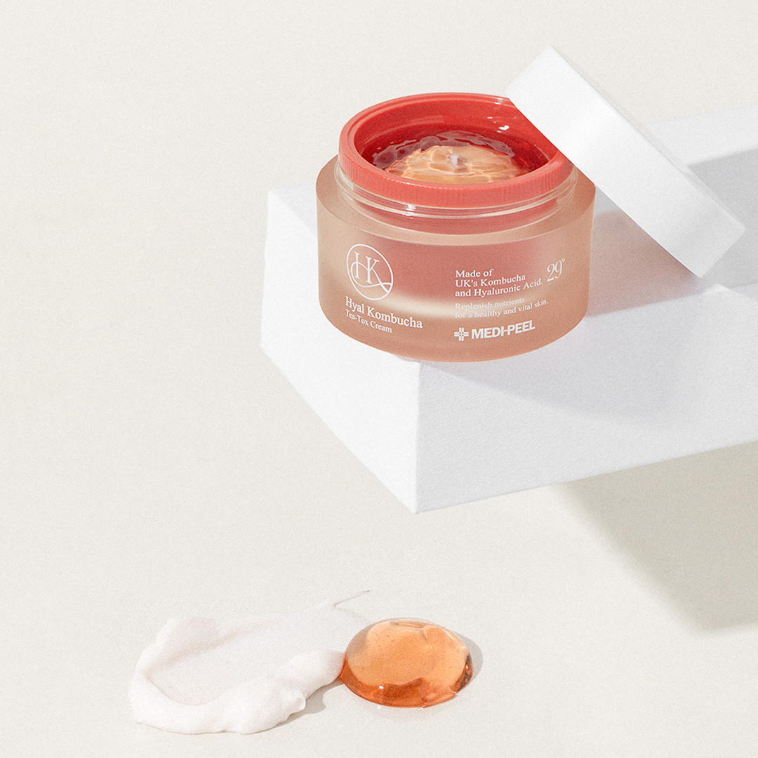 Крем для обличчя з комбучею Medi Peel Hyal Kombucha Tea-Tox Cream