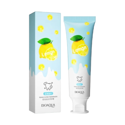 Зубная паста со вкусом лимона Bioaqua Lemon Bubble Stain Removal Toothpaste (от налёта)