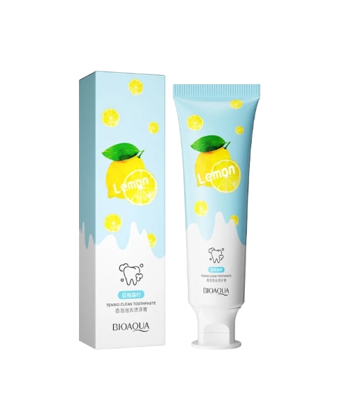 Зубная паста со вкусом лимона Bioaqua Lemon Bubble Stain Removal Toothpaste (от налёта)