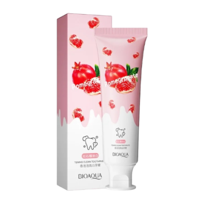 Зубна паста зі смаком гранату Bioaqua Pomegranate Bubble Whitening Toothpaste (відбілююча)
