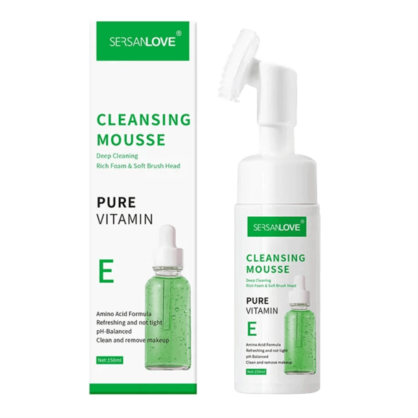 Пінка для вмивання з вітаміном Е з насадкою-щіточкою SERSAN LOVE Cleansing Mousse Pure Vitamin Е
