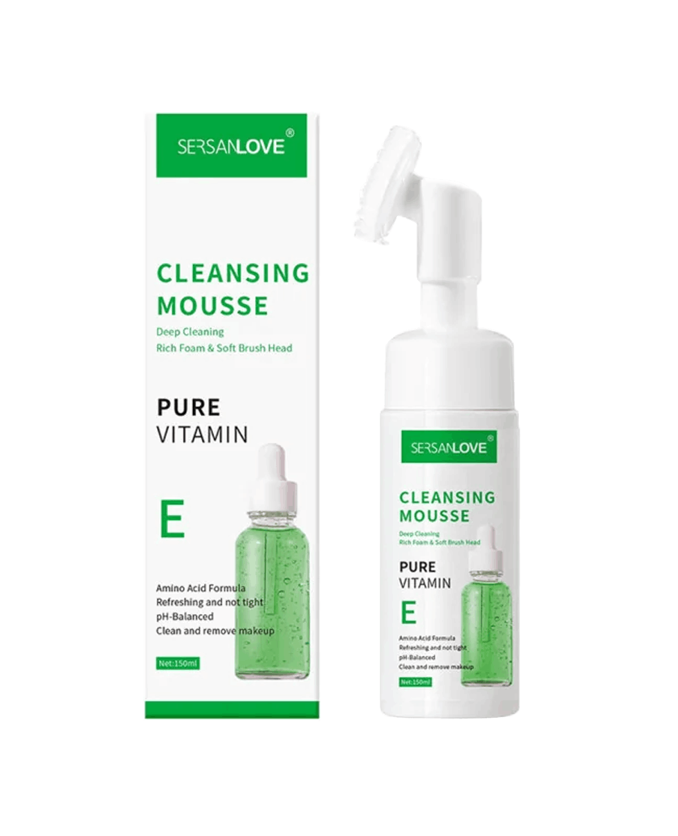 Пінка для вмивання з вітаміном Е з насадкою-щіточкою SERSAN LOVE Cleansing Mousse Pure Vitamin Е