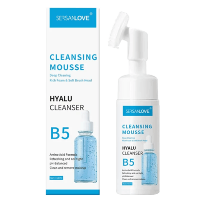 Пенка для умывания с витамином В5 с насадкой-щеточкой SERSAN LOVE Cleansing Mousse Hyalu Cleanser B5