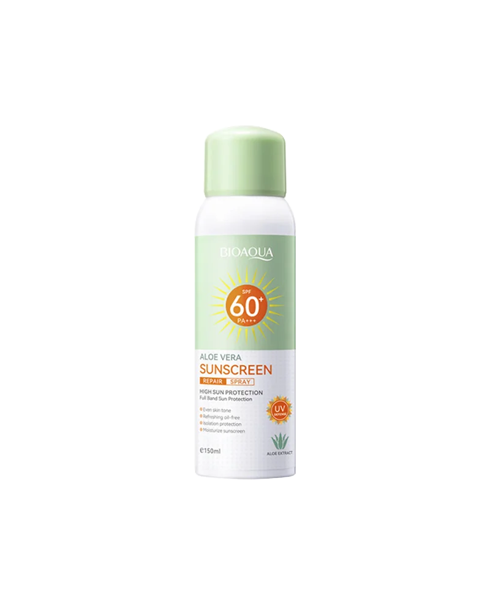 Сонцезахисний спрей з екстрактом алое вера Bioaqua Aloe Vera Sunscreen Repair Spray SPF60+ PA+++