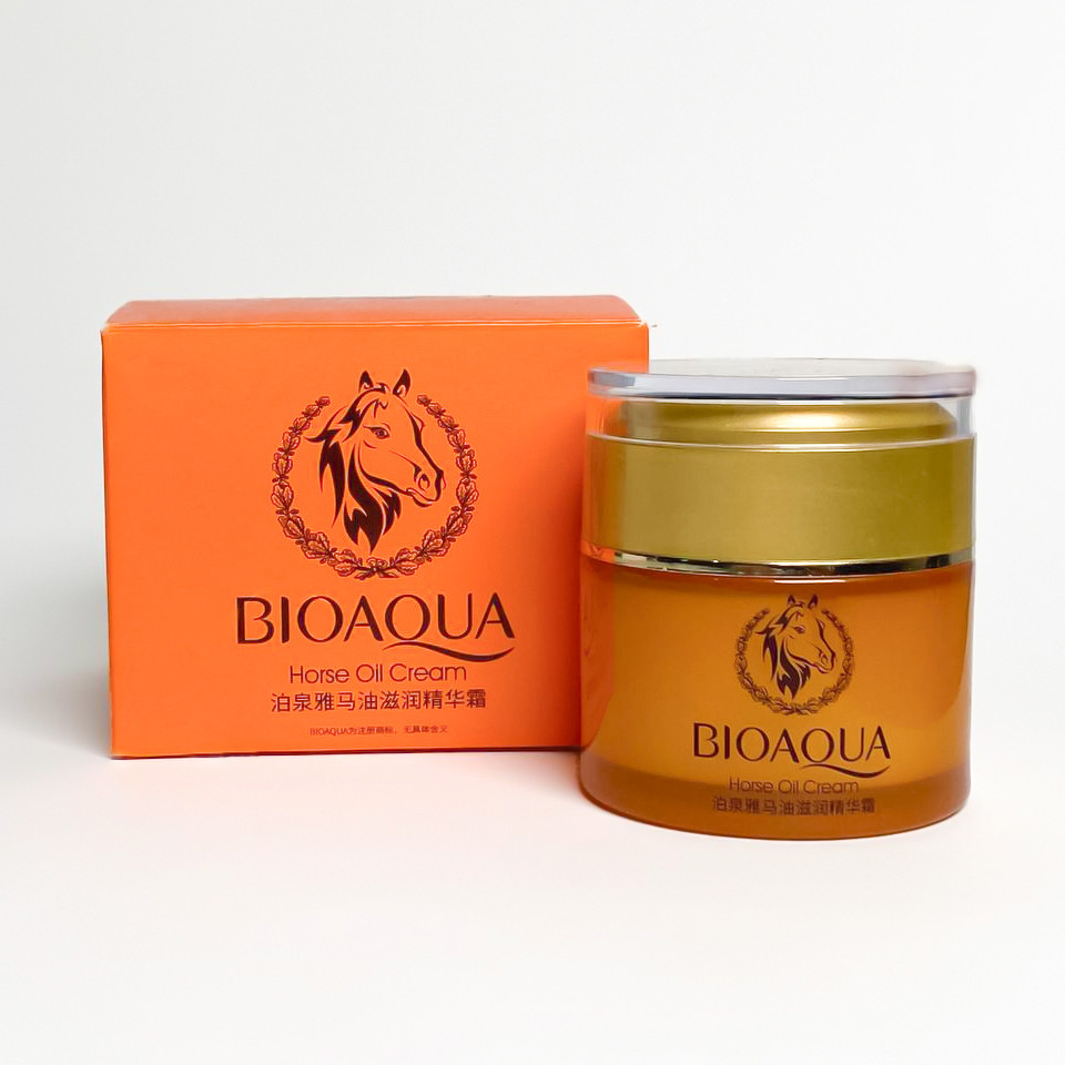 Антивіковий крем для обличчя з кінською олією Bioaqua Horse Oil Cream