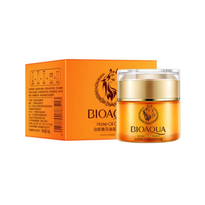 Антивіковий крем для обличчя з кінською олією Bioaqua Horse Oil Cream