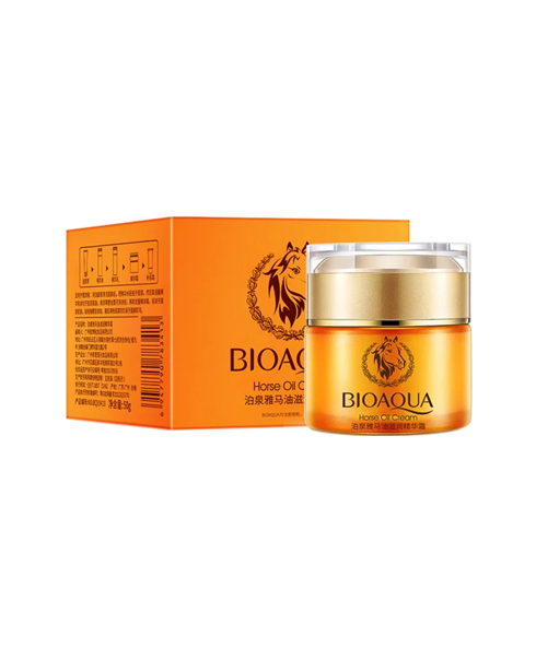 Антивіковий крем для обличчя з кінською олією Bioaqua Horse Oil Cream