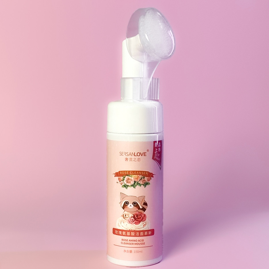 Пінка для вмивання з трояндою SERSAN LOVE Rose Amino Acid Cleanser