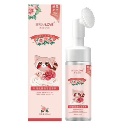 Пенка для умывания с розой SERSAN LOVE Rose Amino Acid Cleanser Mousse