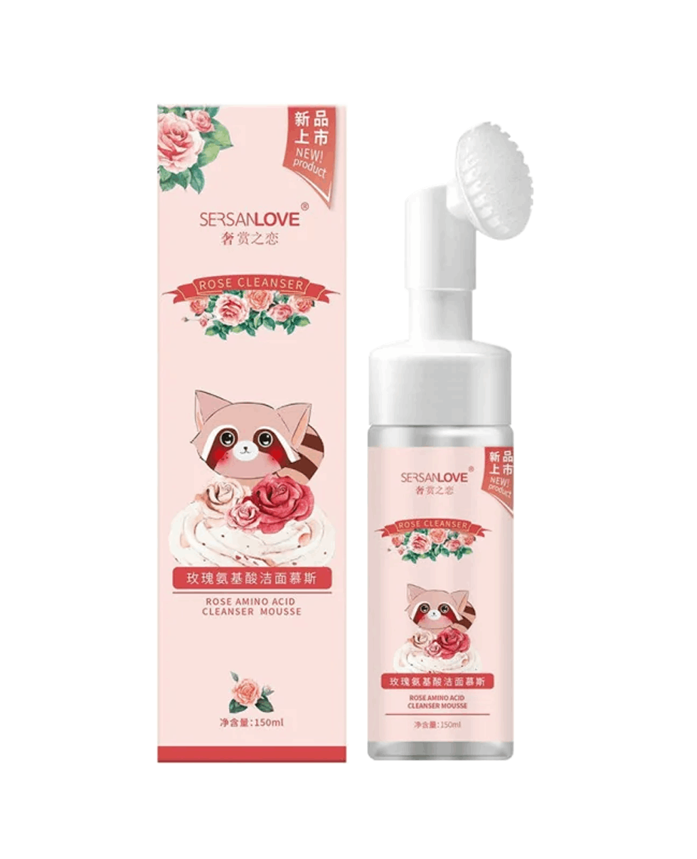 Пенка для умывания с розой SERSAN LOVE Rose Amino Acid Cleanser Mousse