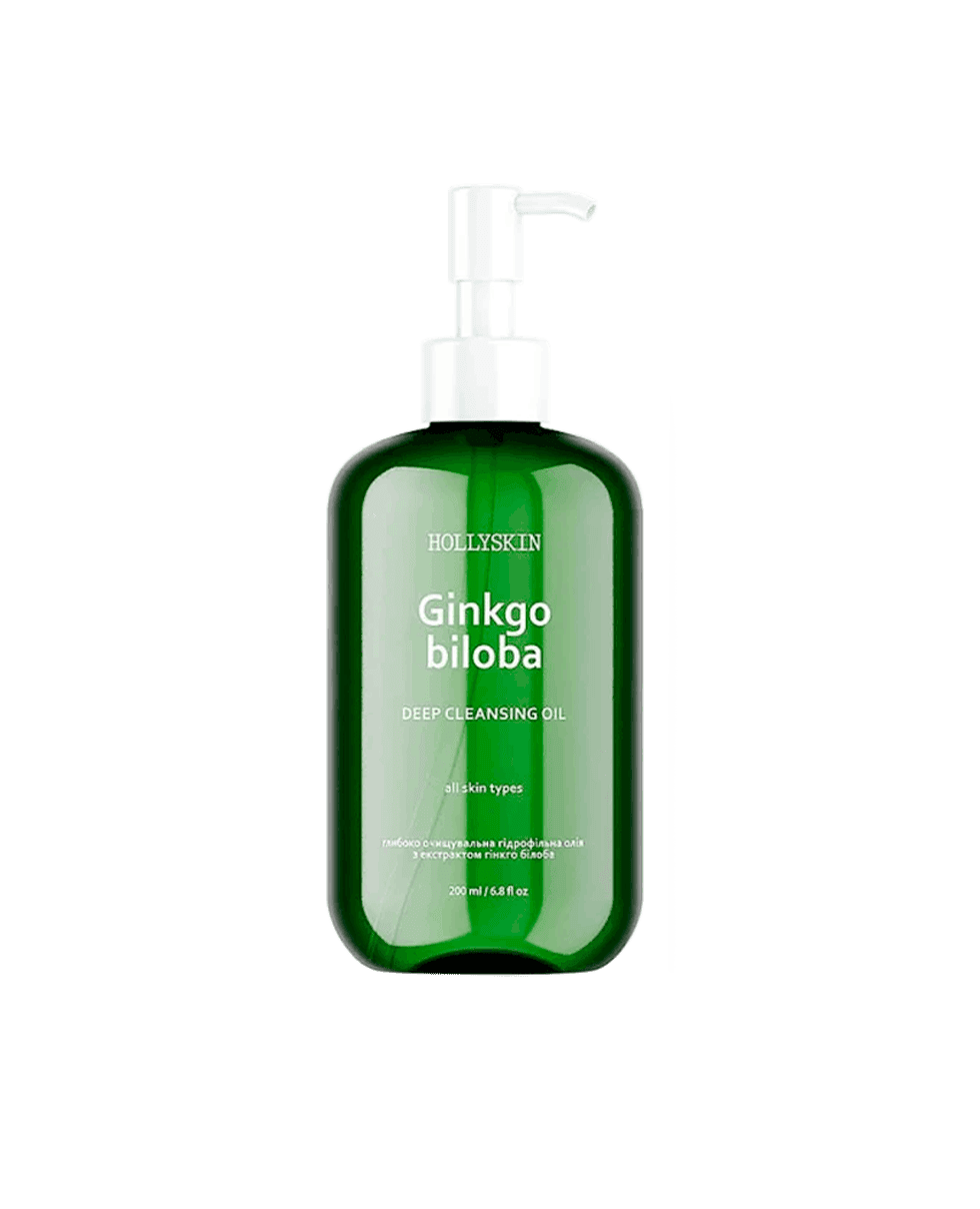 Гідрофільна олія з екстрактом гінкго білоба HOLLYSKIN Ginkgo Biloba Deep Cleansing Oil