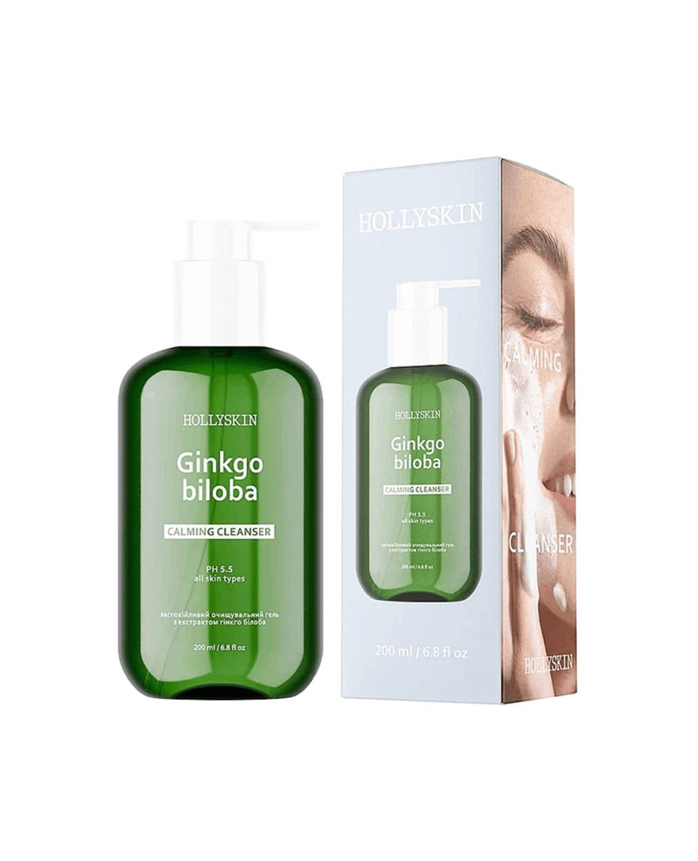 Заспокійливий гель для вмивання з екстрактом гінкго білоба HOLLYSKIN Ginkgo Biloba Calming Cleanser